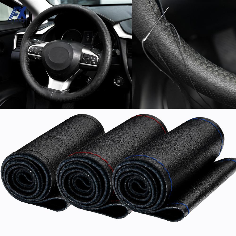 36/38cm Car Steering Wheel Cover Hand-stitched Genuine Leather Breathable Auto Protection Car Interior
36/38cm Car Steering Wheel Cover Hand-stitched Genuine Leather Breathable Auto Protection Car Interior