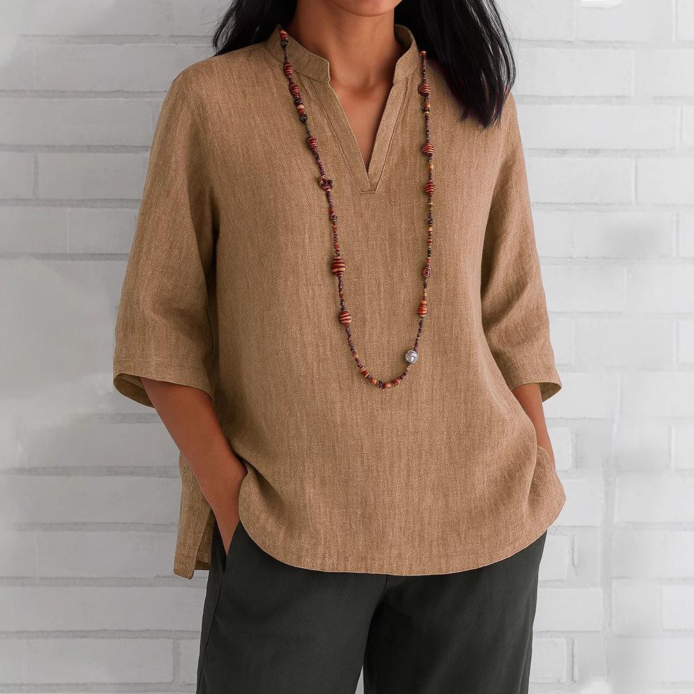 Women s V-Neck 3/4 Sleeve Casual Top in Khaki/Blue/Green/Pink - Stretch Polyester Blouse 3XL синій
Women s V-Neck 3/4 Sleeve Casual Top in Khaki/Blue/Green/Pink - Stretch Polyester Blouse 3XL синій