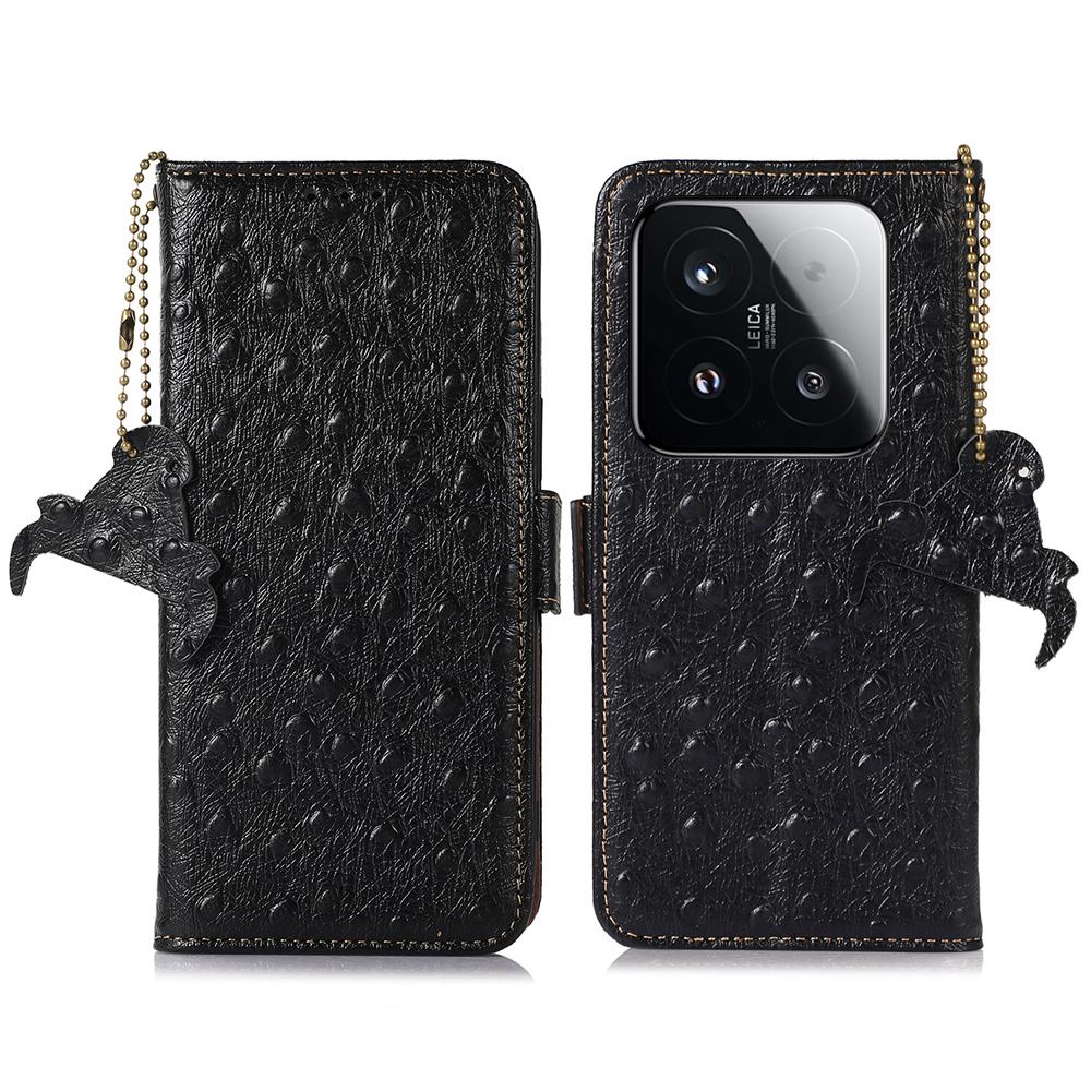 For Xiaomi 15T Case RFID Blocking Genuine Cow Leather Phone Case Ostrich Texture
For Xiaomi 15T Case RFID Blocking Genuine Cow Leather Phone Case Ostrich Texture