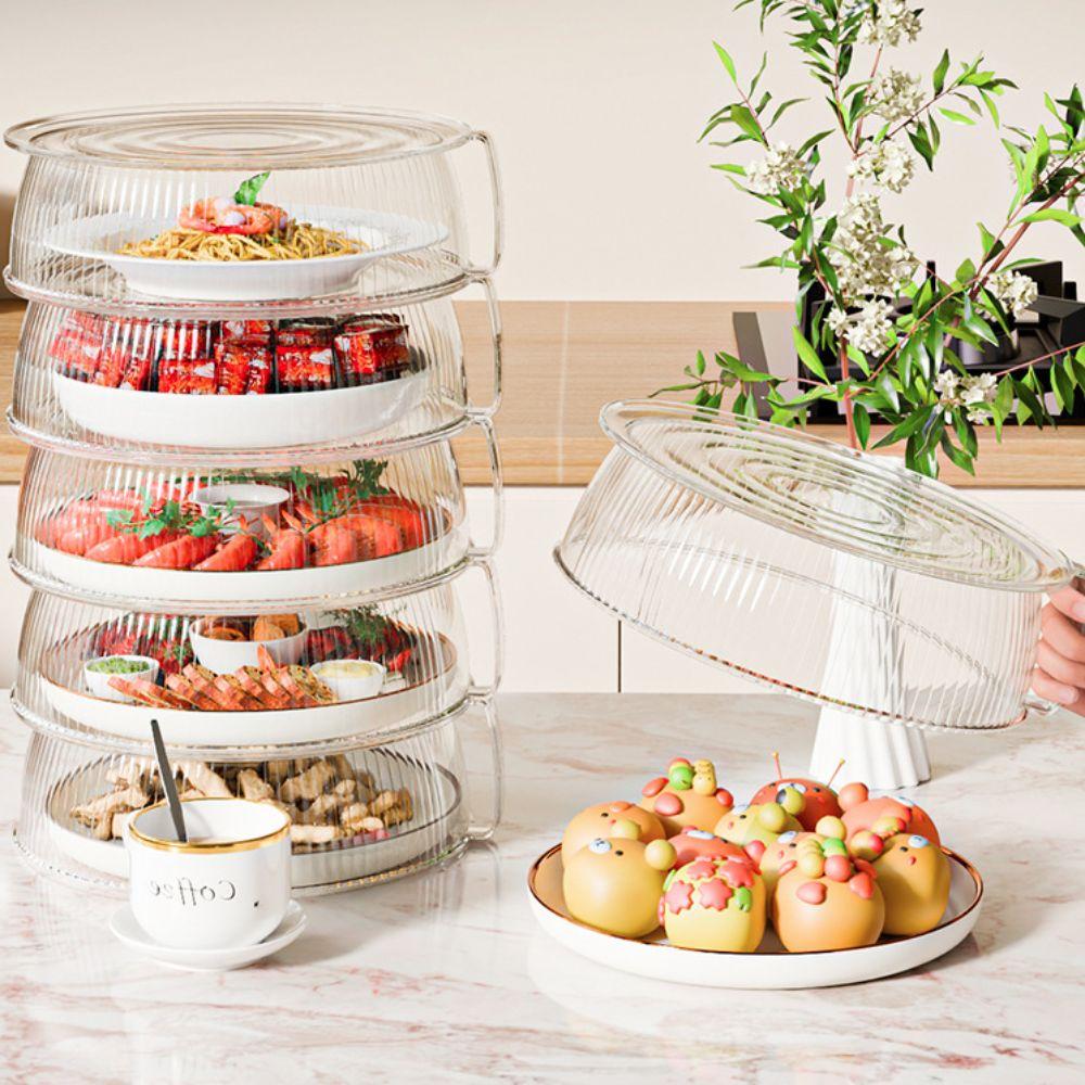 Kitchen Gadgets PET Dish Cover Stackable Multi-layer Dustproof Food Cover Transparent Thermal Dish Guard Dining Table
Kitchen Gadgets PET Dish Cover Stackable Multi-layer Dustproof Food Cover Transparent Thermal Dish Guard Dining Table