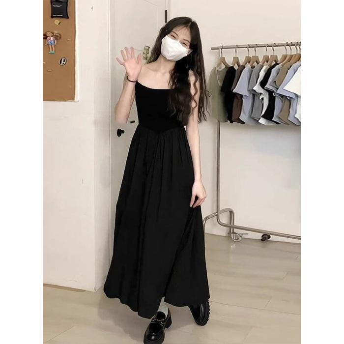 Korean atmosphere gentle white suspender dress children early spring new first love temperament long skirt XL чорний
Korean atmosphere gentle white suspender dress children early spring new first love temperament long skirt XL чорний