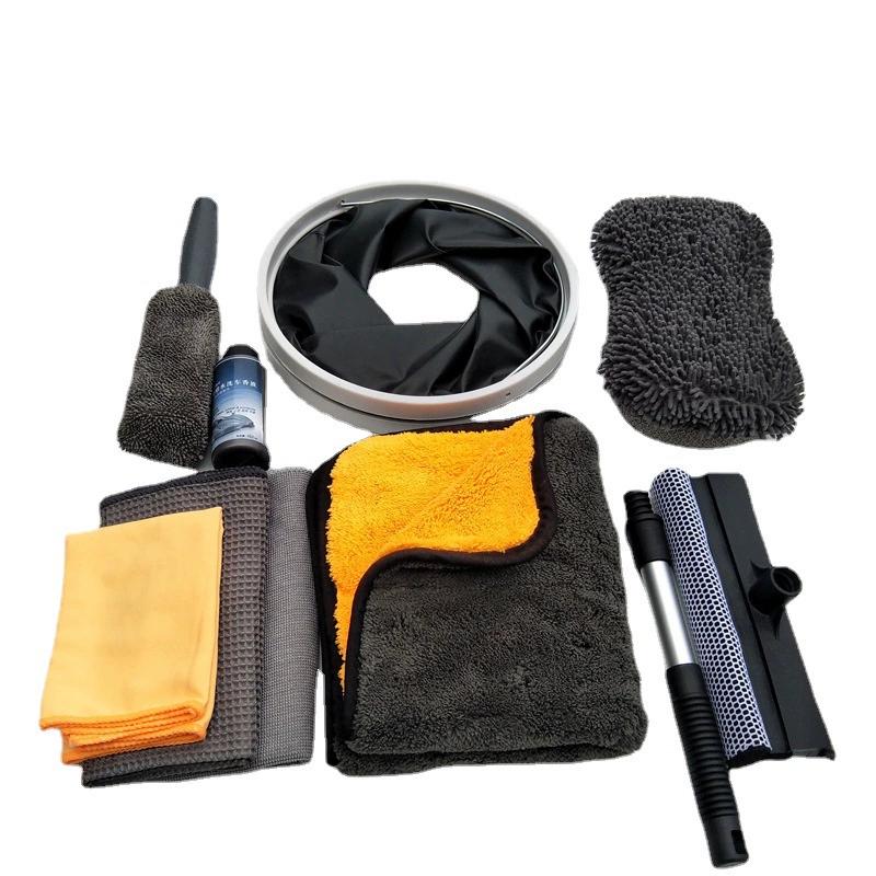 Kit de limpieza para coche 10 piezas, guante de lavado, cubo plegable, esponja y cepillo de ruedas
Kit de limpieza para coche 10 piezas, guante de lavado, cubo plegable, esponja y cepillo de ruedas