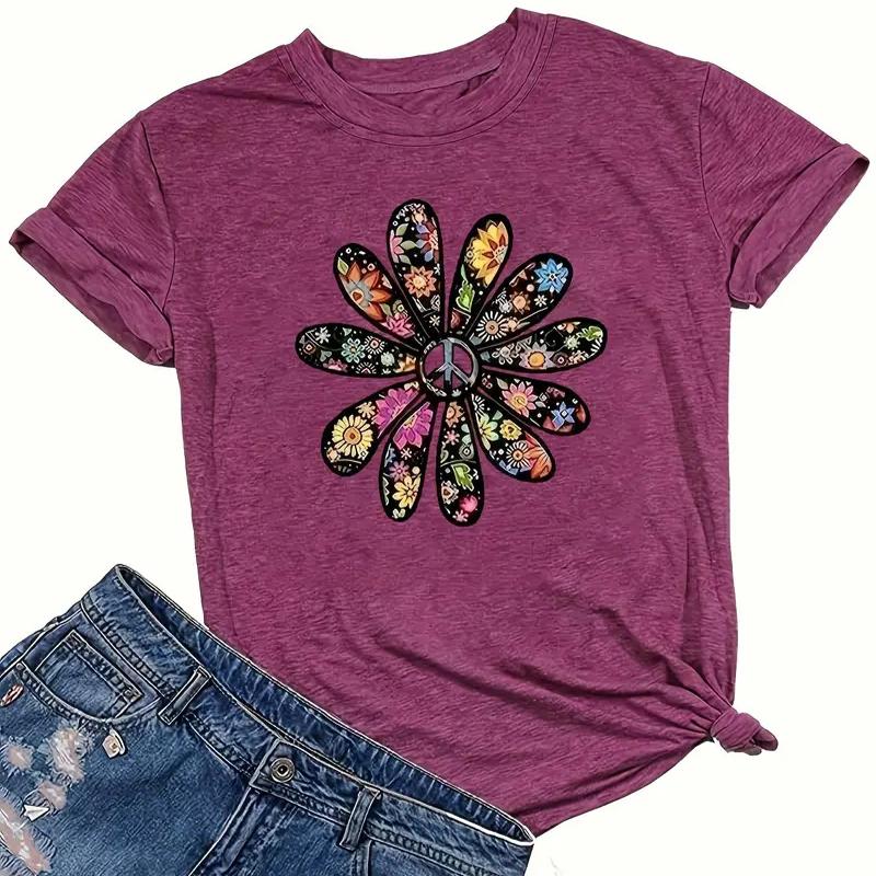 Женская летняя футболка Ретро мода Футболки с коротким рукавом Повседневные топы с цветочным принтом 8XL фиолетовый
Женская летняя футболка Ретро мода Футболки с коротким рукавом Повседневные топы с цветочным принтом 8XL фиолетовый