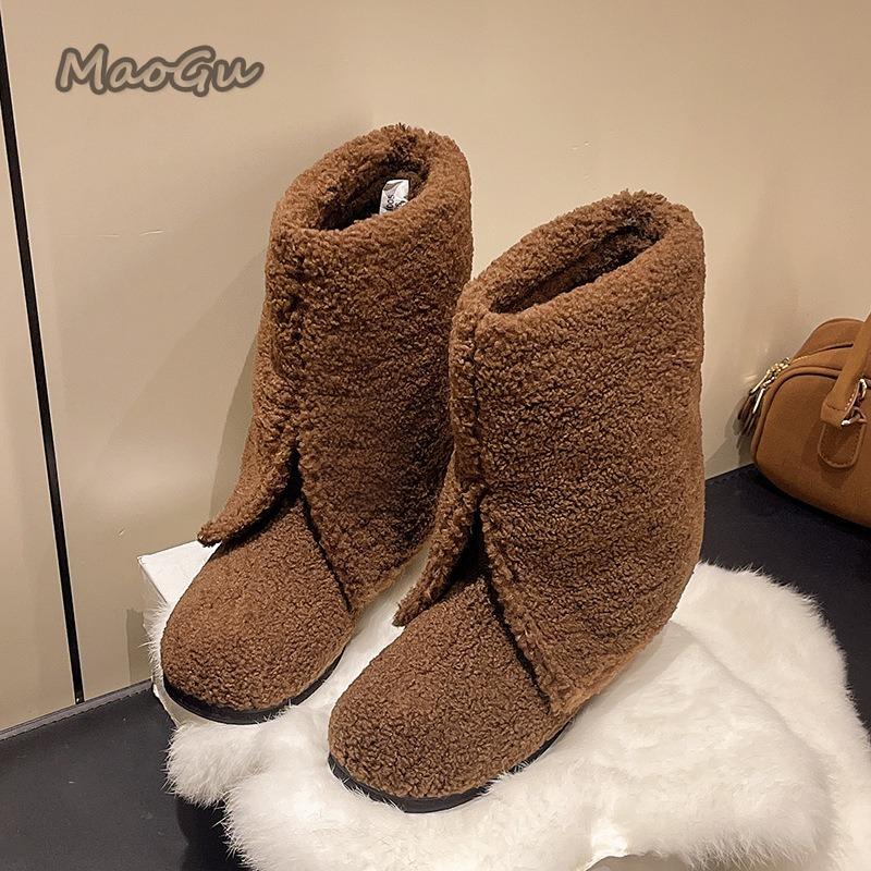 Brown Mid-Calf Snow Boots for Women Autumn Winter Warm Fur Lined Comfortable Slip-on Shoes Casual Fashion Short Boots Size35-40 40 темно-коричневого кольору
Brown Mid-Calf Snow Boots for Women Autumn Winter Warm Fur Lined Comfortable Slip-on Shoes Casual Fashion Short Boots Size35-40 40 темно-коричневого кольору