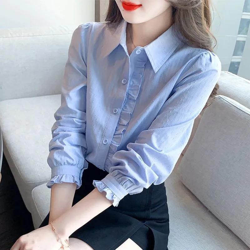 Гриб Однобортная женская рубашка Весна и Осень Новая Свободная Тонкая Блузка Лацкан Длинный рукав Высококачественная Рубашка S синий
Гриб Однобортная женская рубашка Весна и Осень Новая Свободная Тонкая Блузка Лацкан Длинный рукав Высококачественная Рубашка S синий