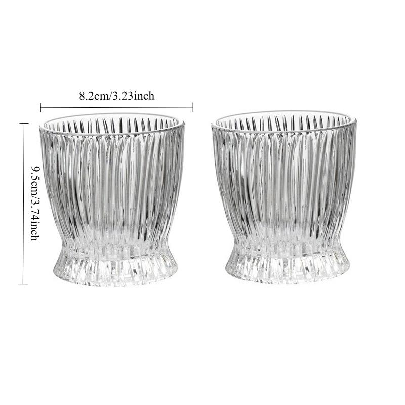 280ml/370ml Korean Style Glass Cups Small Waist Vertical Stripes Wine Glass Coffee Cup Creative Cocktail Glass New Year Gifts 2pcs
280ml/370ml Korean Style Glass Cups Small Waist Vertical Stripes Wine Glass Coffee Cup Creative Cocktail Glass New Year Gifts 2pcs