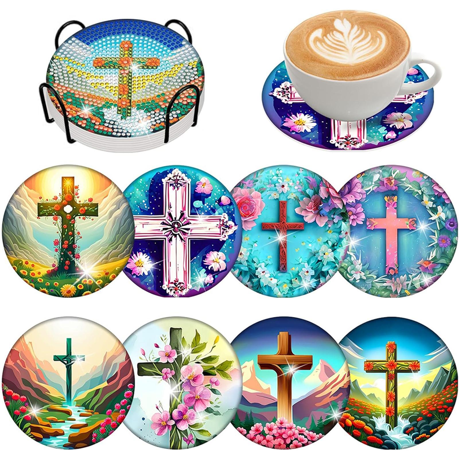 6PCS Special Shape Diamond Painting Crafts Coaster with Holder Crucifix Birth of Jesus for Coffee Table Bar Mugs Glass Cup Beer
6PCS Special Shape Diamond Painting Crafts Coaster with Holder Crucifix Birth of Jesus for Coffee Table Bar Mugs Glass Cup Beer