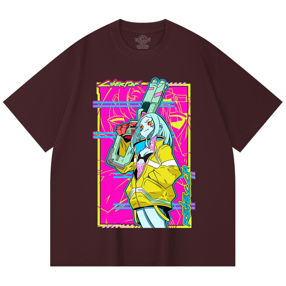 230 Gsm 100% Cotton Cyberpunk Edgerunners V6 Rebecca Print Unisex Heavy Cotton T Shirt 2XL вина червоного кольору
230 Gsm 100% Cotton Cyberpunk Edgerunners V6 Rebecca Print Unisex Heavy Cotton T Shirt 2XL вина червоного кольору