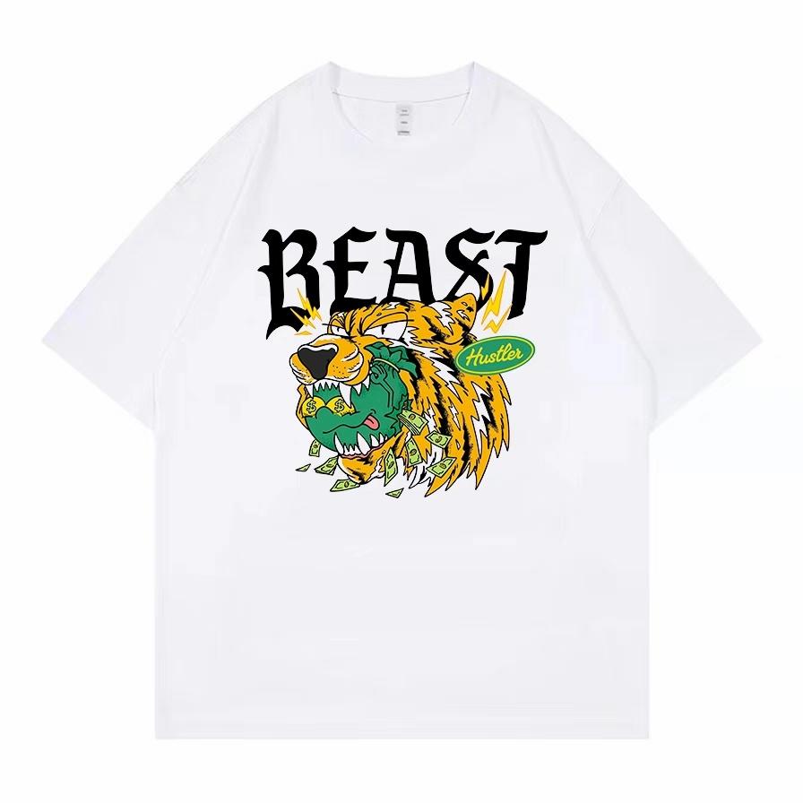 American Retro BEAST Hustler Hardworking Hiphop Shortsleeved Band Tshirt for Men and Women Pure Cotton Loosefitting M
American Retro BEAST Hustler Hardworking Hiphop Shortsleeved Band Tshirt for Men and Women Pure Cotton Loosefitting M