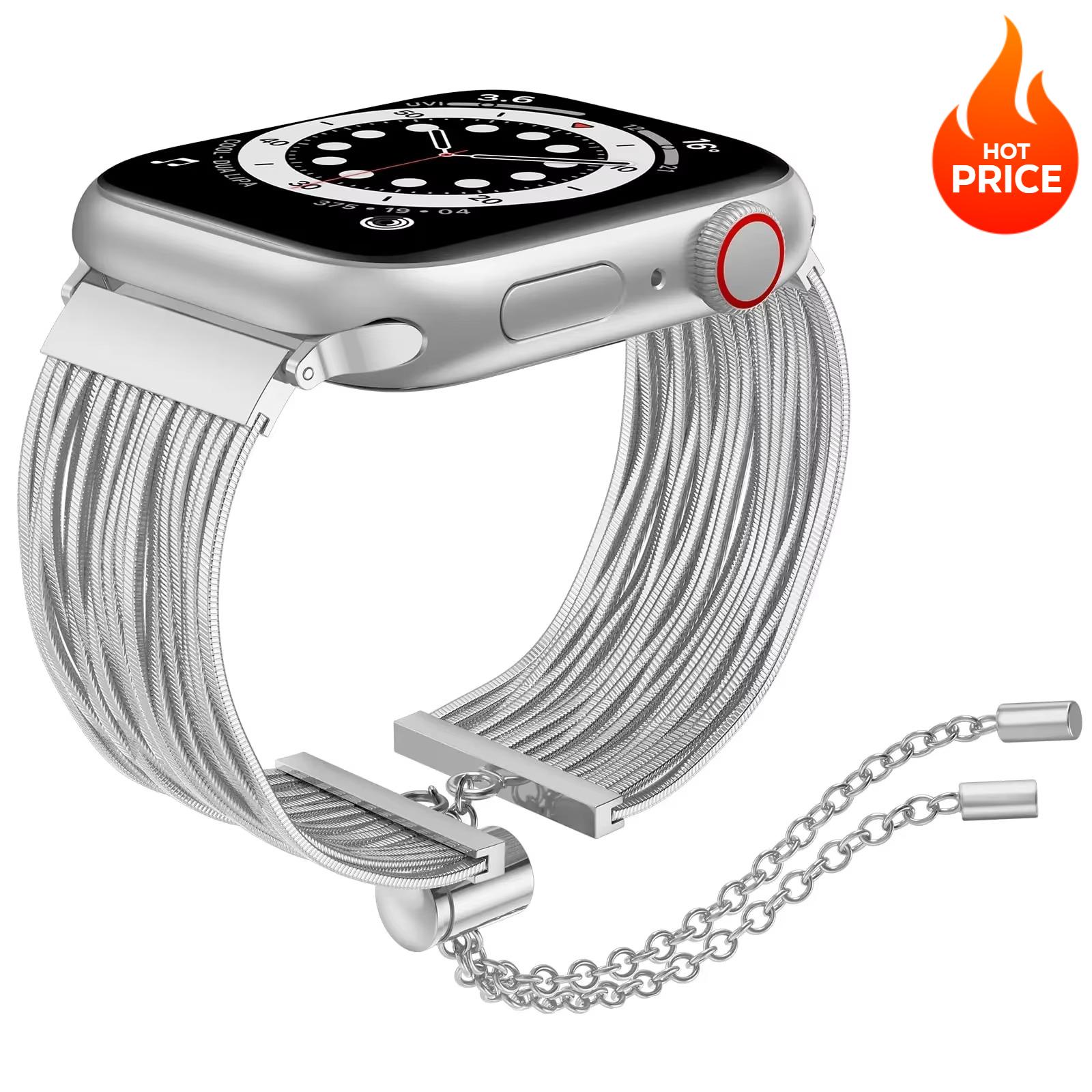 Металевий ремінець з китицями для Apple Watch Series S10 9 8 7 6 SE 5 4 3 46/45/44/42/41/40/38мм Розкішний металевий ремінець для IWatch Ultra 2 49мм 42(S10) 38 40 41MM
Металевий ремінець з китицями для Apple Watch Series S10 9 8 7 6 SE 5 4 3 46/45/44/42/41/40/38мм Розкішний металевий ремінець для IWatch Ultra 2 49мм 42(S10) 38 40 41MM