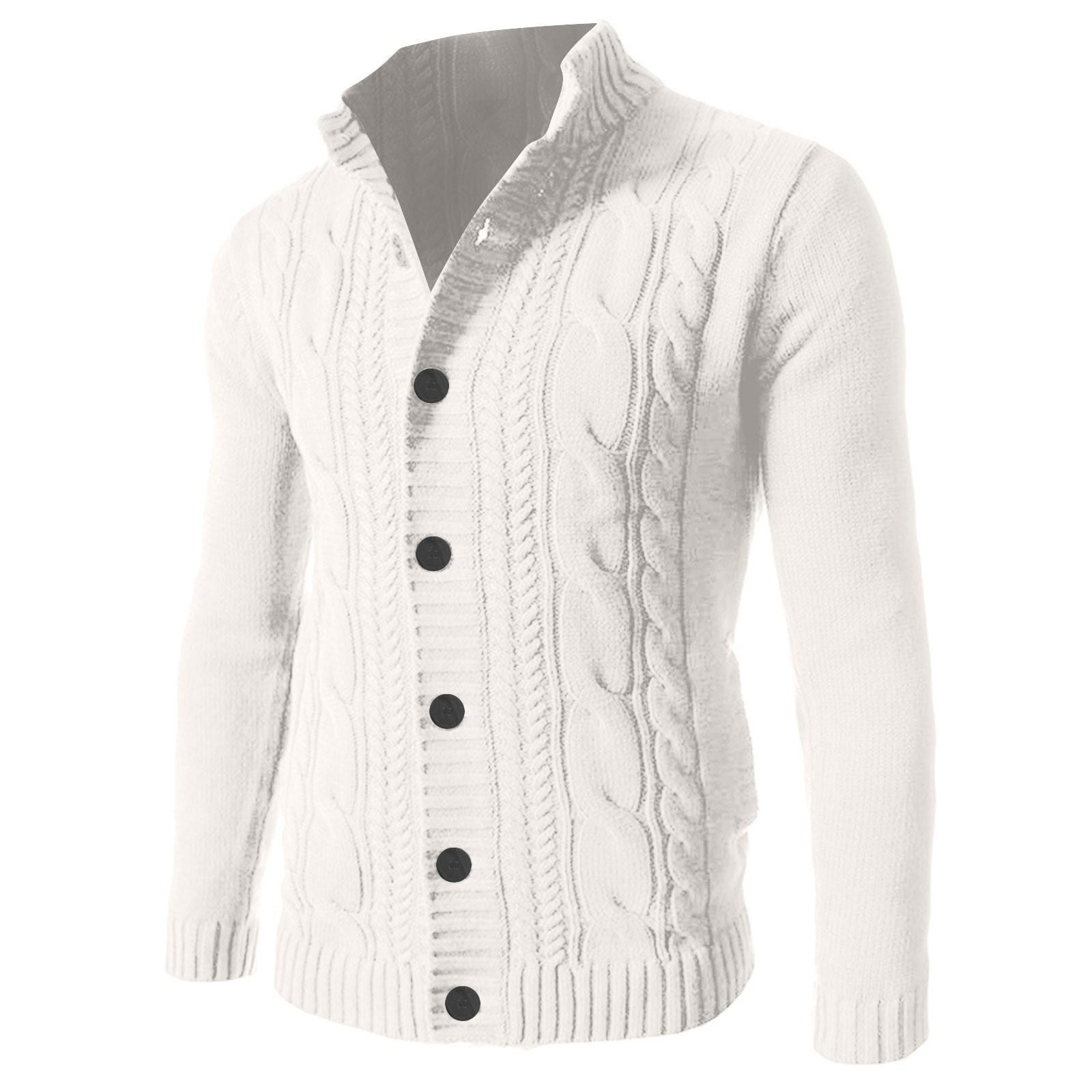 Осінньо-зимовий чоловічий модний вільний кардиган Тепла куртка з відворотом і капюшоном Светр В язане пальто L білий
Осінньо-зимовий чоловічий модний вільний кардиган Тепла куртка з відворотом і капюшоном Светр В язане пальто L білий