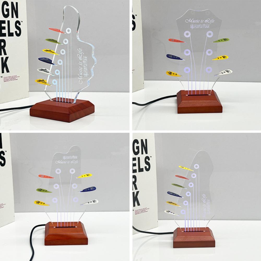Wood Base Guitar Pick Display Stand with Light Acrylic Guitar Pick Storage Rack for Guitarist Style E
Wood Base Guitar Pick Display Stand with Light Acrylic Guitar Pick Storage Rack for Guitarist Style E