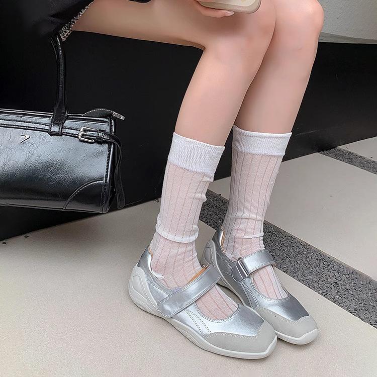 2025 summer one-pedal lazy Velcro soft functional wind Mary Jane shoes women s casual platform ballet single 40 срібний
2025 summer one-pedal lazy Velcro soft functional wind Mary Jane shoes women s casual platform ballet single 40 срібний