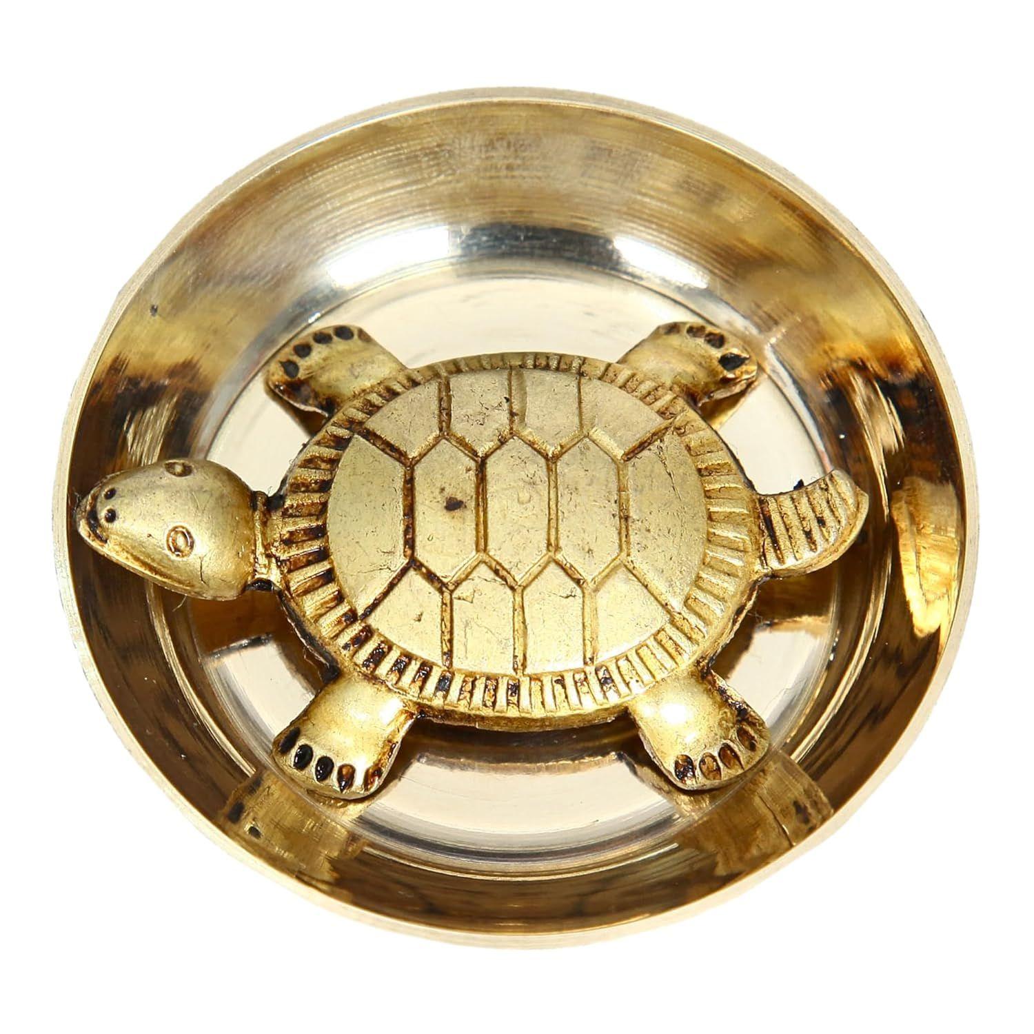 Feng Shui Tortoise for Good Luck | Brass Tortoise with Plate, Small Size, Brass, Gold Colour, 1 Set, Religious
Feng Shui Tortoise for Good Luck | Brass Tortoise with Plate, Small Size, Brass, Gold Colour, 1 Set, Religious