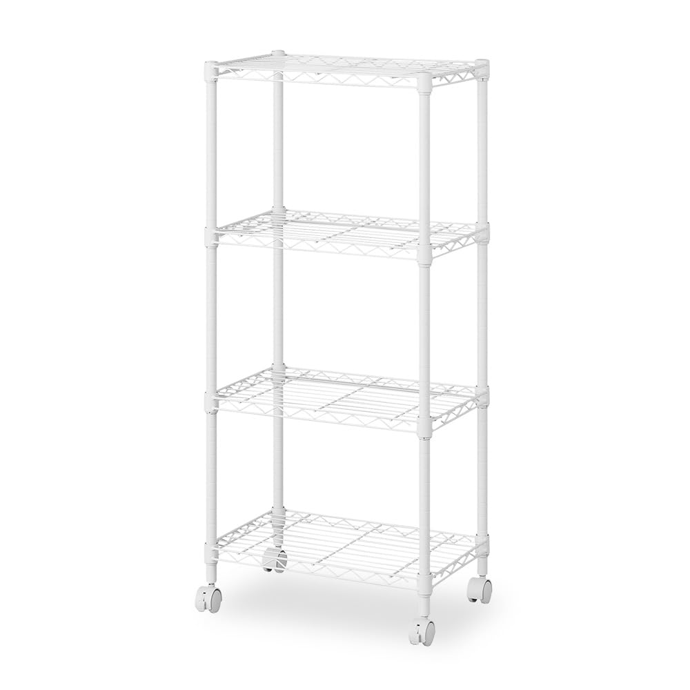 Iris Ohyama Colored Metal Rack Fit 4 Tiers Width 45 x Depth 30 x Height 102cm With Casters Matte White CMF-45100C
Iris Ohyama Colored Metal Rack Fit 4 Tiers Width 45 x Depth 30 x Height 102cm With Casters Matte White CMF-45100C