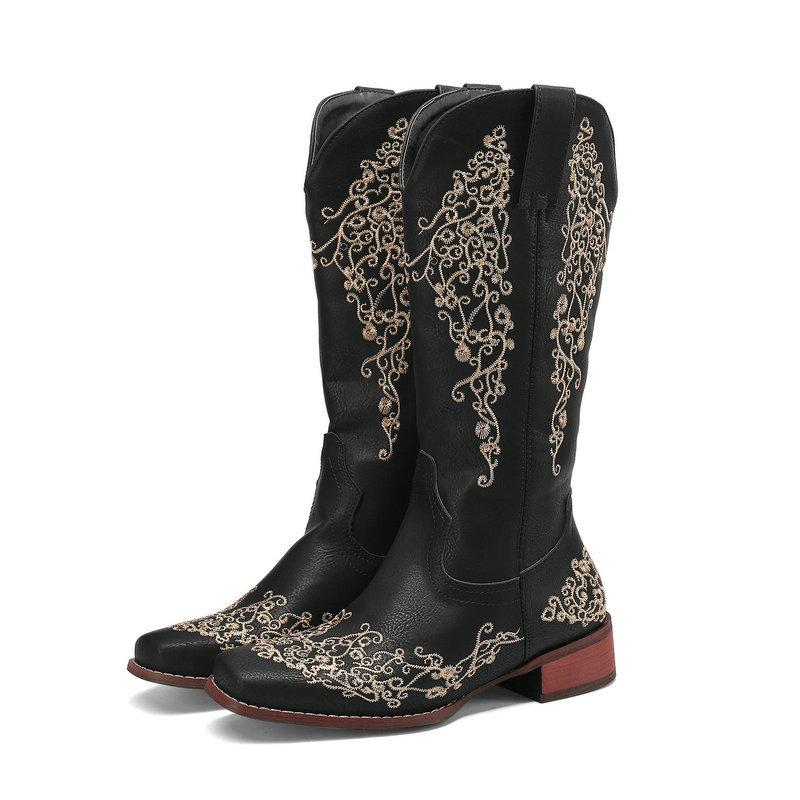 Новая мода с квадратной головкой толстого каблука на низком каблуке западные джинсовые сапоги 
Новая мода с квадратной головкой толстого каблука на низком каблуке западные джинсовые сапоги