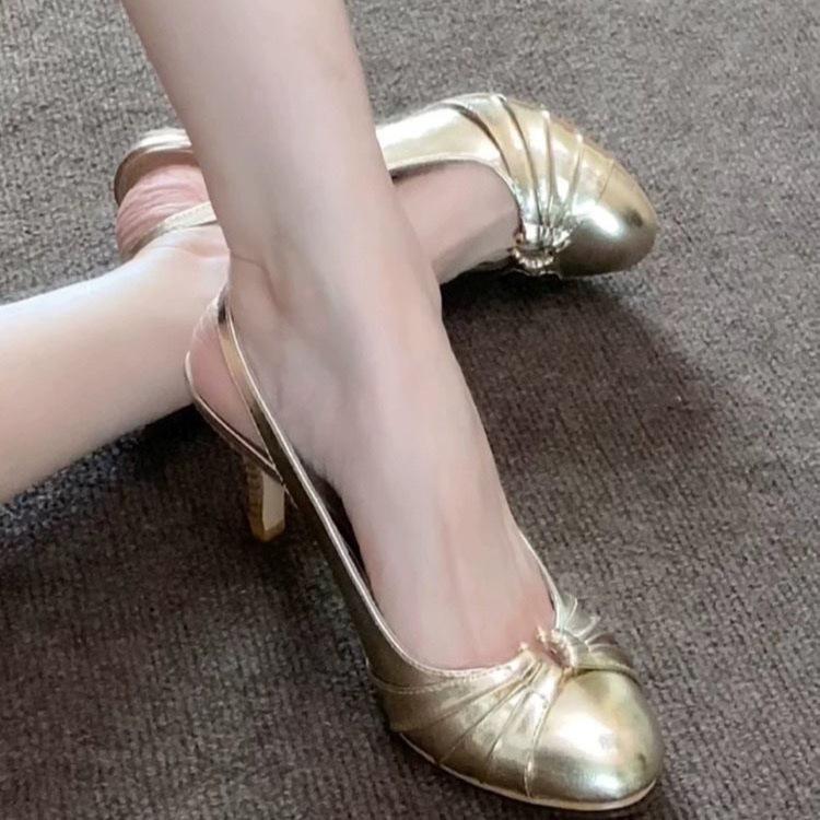 Padded Ankle Strap Women s Pleated Slip-on High-heeled Shoes 39 золотий
Padded Ankle Strap Women s Pleated Slip-on High-heeled Shoes 39 золотий