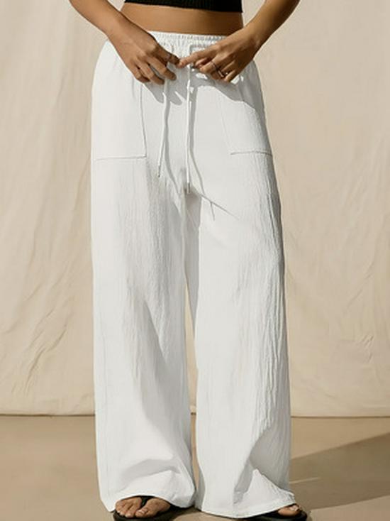 Women s Summer Solid Color Drawstring Micro Flare Pants with Pockets XXL білий
Women s Summer Solid Color Drawstring Micro Flare Pants with Pockets XXL білий