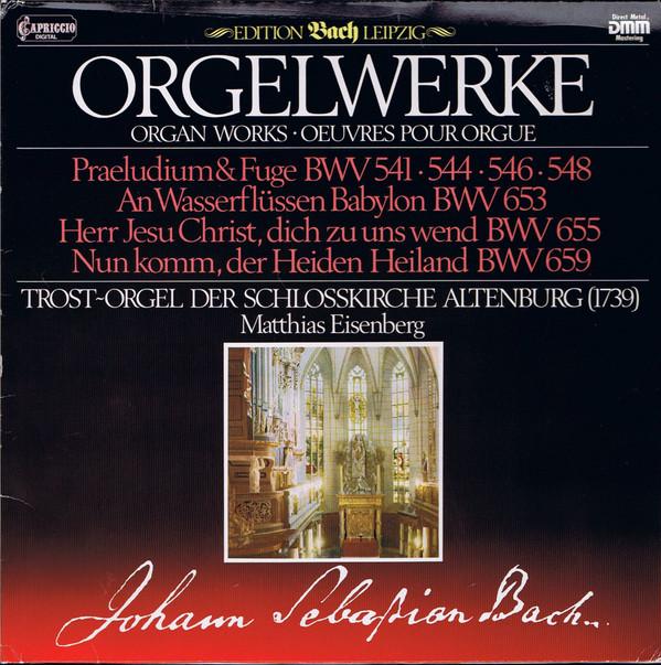 LP Record JOHANN SEBASTIAN BACH MATTHIAS EI Orgelwerke TrostOrgel Der Schlo 415810 Capriccio 1985 Germany Classical Used
LP Record JOHANN SEBASTIAN BACH MATTHIAS EI Orgelwerke TrostOrgel Der Schlo 415810 Capriccio 1985 Germany Classical Used