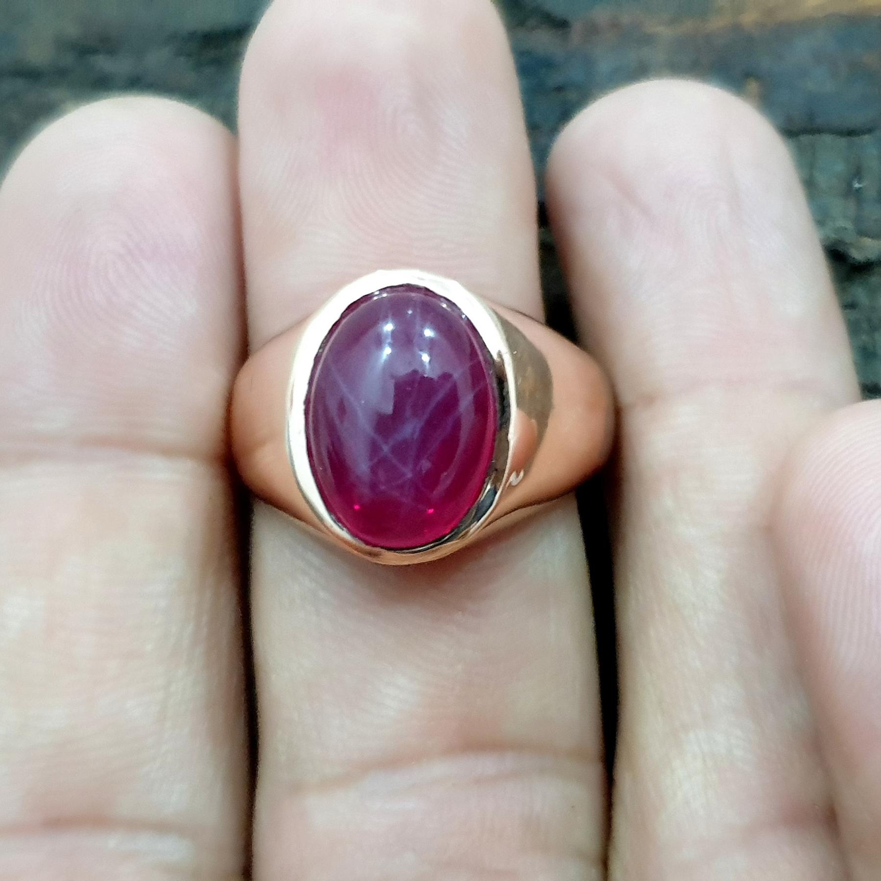 Oval Cab Pink Star Ruby Gemstone Sterling Silver Rose Gold Fill Ring Jewelry 5
Oval Cab Pink Star Ruby Gemstone Sterling Silver Rose Gold Fill Ring Jewelry 5