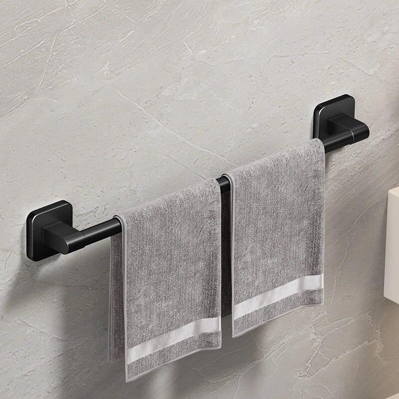 No Drilling Wall Mounted Towel Rack Horizontal Bar Bathroom Storage Rack Towel Organizer Kitchen Bathroom Accessories Black 50cm
No Drilling Wall Mounted Towel Rack Horizontal Bar Bathroom Storage Rack Towel Organizer Kitchen Bathroom Accessories Black 50cm