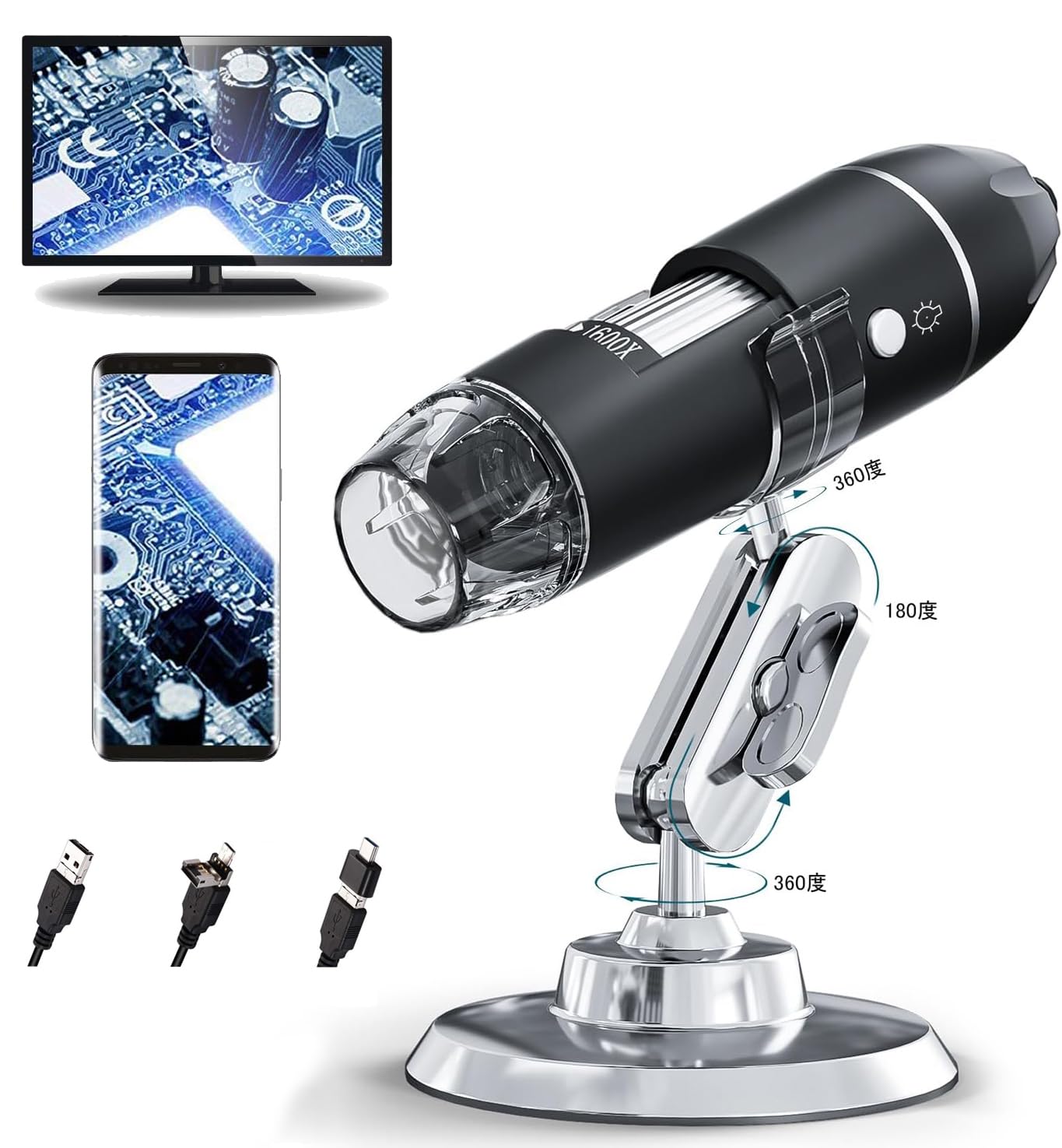 Sumeber 1080p HD Microscope for iPhoneAndroid PC, 50-1600X 8 LED USB Digital Microscope, 2MP Wireless Super HD Endoscope Camera, Compatible with All
Sumeber 1080p HD Microscope for iPhoneAndroid PC, 50-1600X 8 LED USB Digital Microscope, 2MP Wireless Super HD Endoscope Camera, Compatible with All