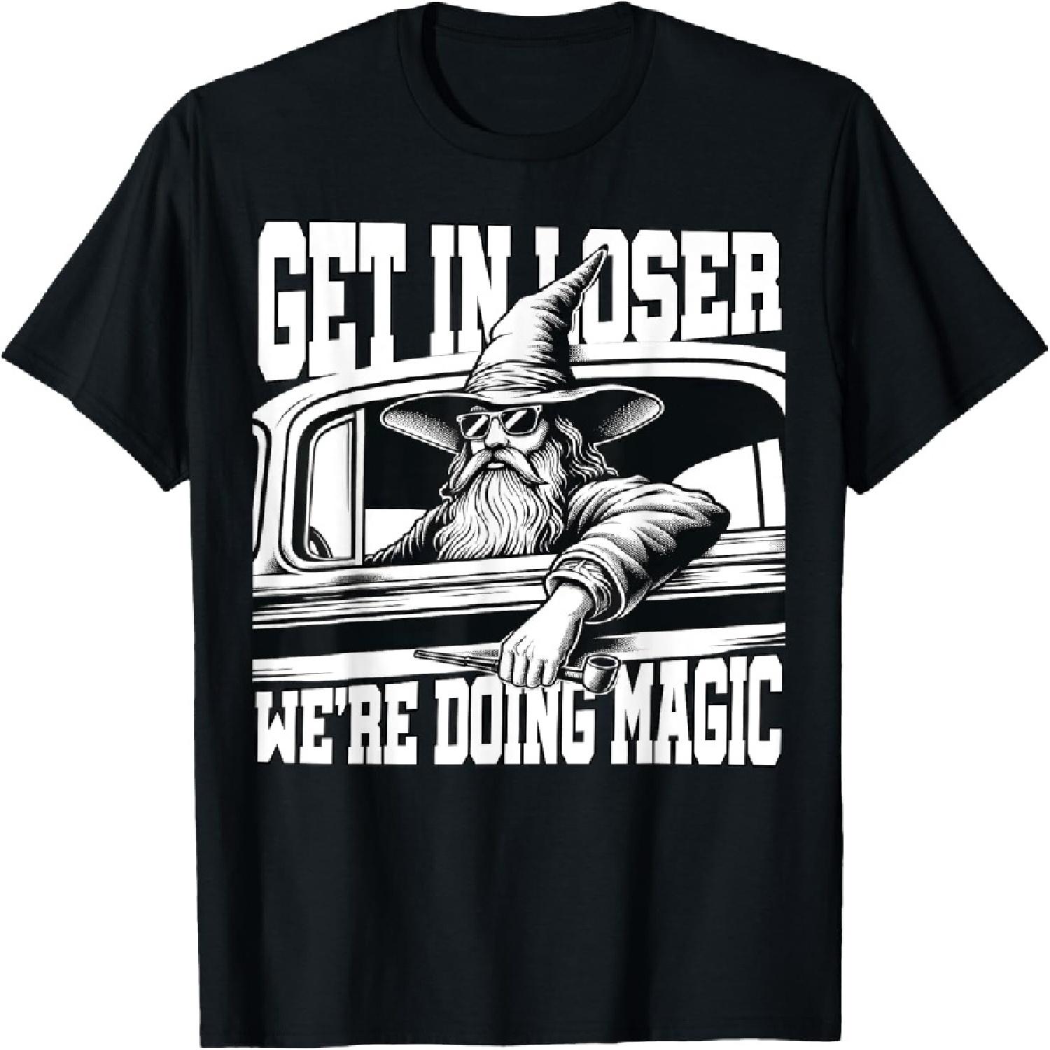 Садись, неудачник, мы творим магию, смешная ретро-футболка с машиной волшебника XXXXXL чёрный
Садись, неудачник, мы творим магию, смешная ретро-футболка с машиной волшебника XXXXXL чёрный