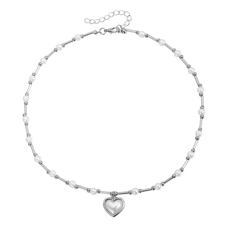 Sweet Fresh Heart Pearl Pendant Necklaces for Women Fashion Simple Beaded Temperament Choker Necklace Party Wedding Jewelry
Sweet Fresh Heart Pearl Pendant Necklaces for Women Fashion Simple Beaded Temperament Choker Necklace Party Wedding Jewelry