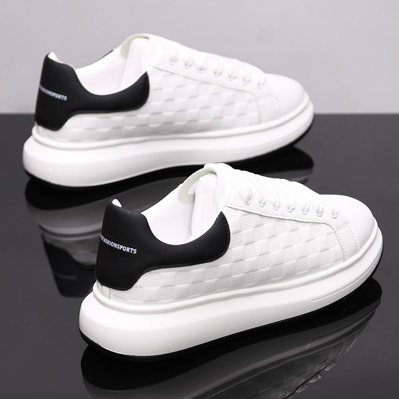 Autumn new couple leather shoes white board shoes McQueen platform heightening casual KY2 44
Autumn new couple leather shoes white board shoes McQueen platform heightening casual KY2 44