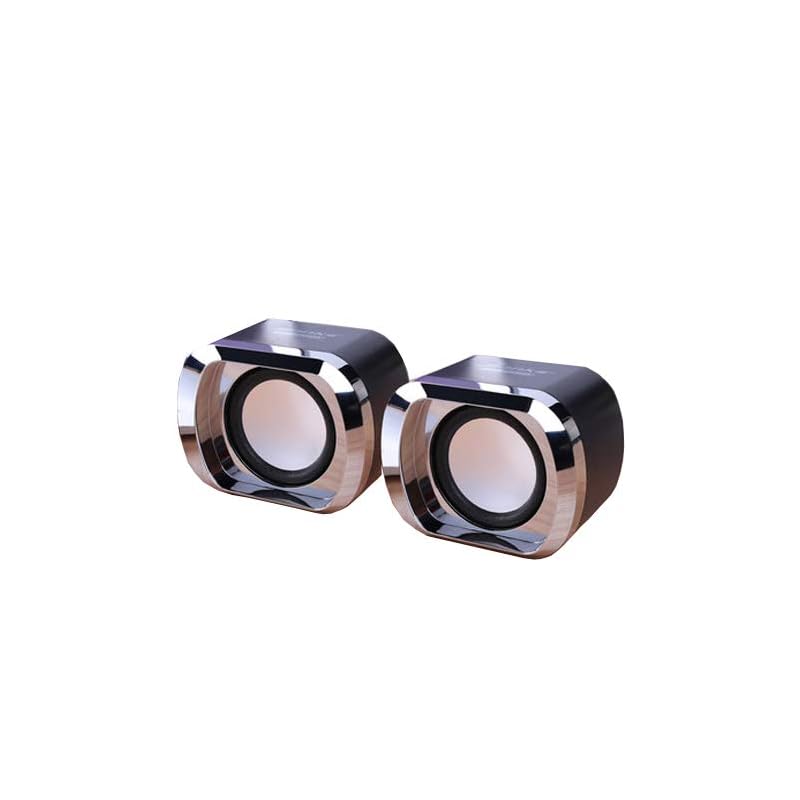 PC speakers USB stereo small size compact loud volume Smartphone computer fashionable 6W high power (black) 
PC speakers USB stereo small size compact loud volume Smartphone computer fashionable 6W high power (black)