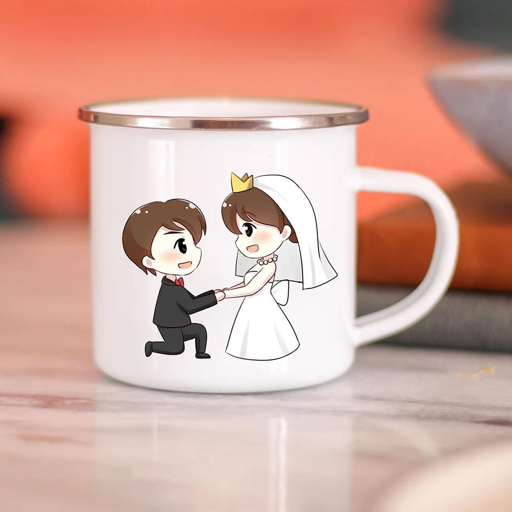 Bride Bridegroom Creative Enamel Coffee Mugs Marry Party Wine Beer Drink Juice Cocoa Cups Lovers Milk Water Mug Valentines Gifts 360ML
Bride Bridegroom Creative Enamel Coffee Mugs Marry Party Wine Beer Drink Juice Cocoa Cups Lovers Milk Water Mug Valentines Gifts 360ML