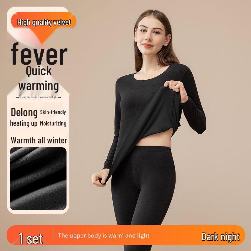 Women s Plus Velvet Thermal Underwear: Warm Autumn & Winter Base Layer with Brushed Anti-Cold Fabric. XXL 130-145 lbs
Women s Plus Velvet Thermal Underwear: Warm Autumn & Winter Base Layer with Brushed Anti-Cold Fabric. XXL 130-145 lbs