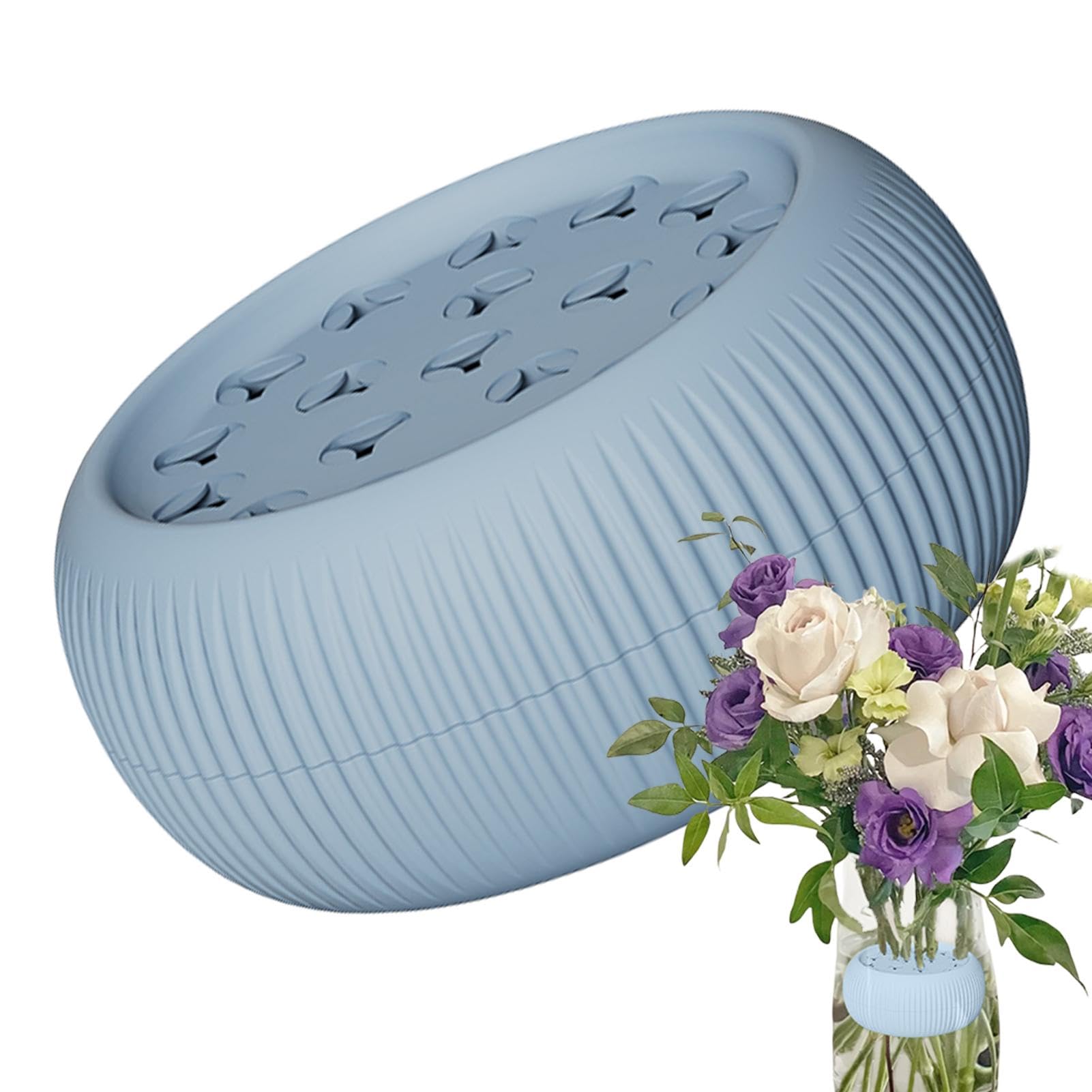 7cm Silicone Spiral Stem Holder for Vases,Flower Arrangement Holder Blue 
7cm Silicone Spiral Stem Holder for Vases,Flower Arrangement Holder Blue