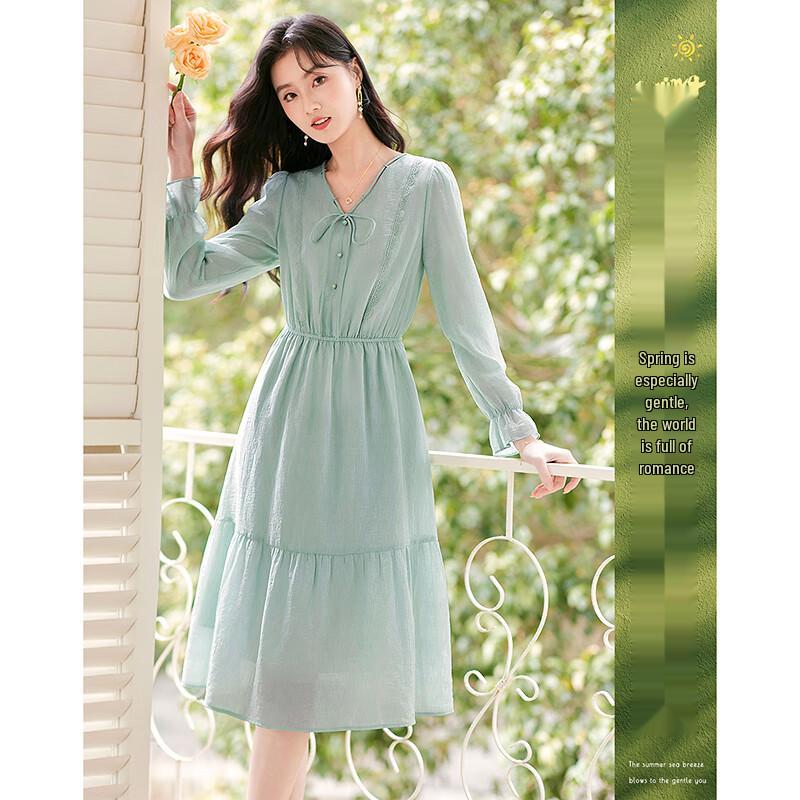 Sishui Nianhua Women s Elegant Long Sleeve Midi Dress L
Sishui Nianhua Women s Elegant Long Sleeve Midi Dress L