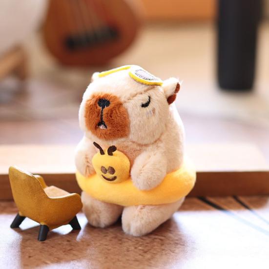 Capybara Doll Pendant Fluffy Capybara Keychain with Swimming Ring Design Cartoon Plush Doll Cute Backpacks Pendant Gift for Kids Friends хакі
Capybara Doll Pendant Fluffy Capybara Keychain with Swimming Ring Design Cartoon Plush Doll Cute Backpacks Pendant Gift for Kids Friends хакі