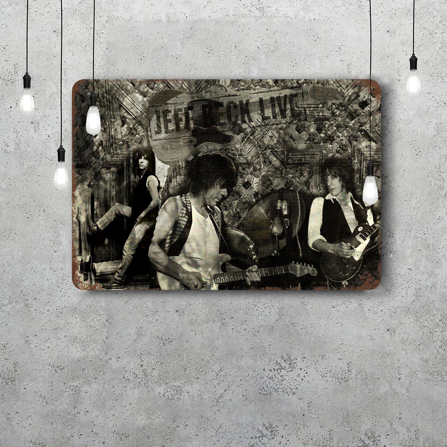 Jeff Beck Retro Vintage Tin Sign Poster Decorative Plaque Metal Plate Wall Decor 20x30cm(7.8x11.8inch)
Jeff Beck Retro Vintage Tin Sign Poster Decorative Plaque Metal Plate Wall Decor 20x30cm(7.8x11.8inch)