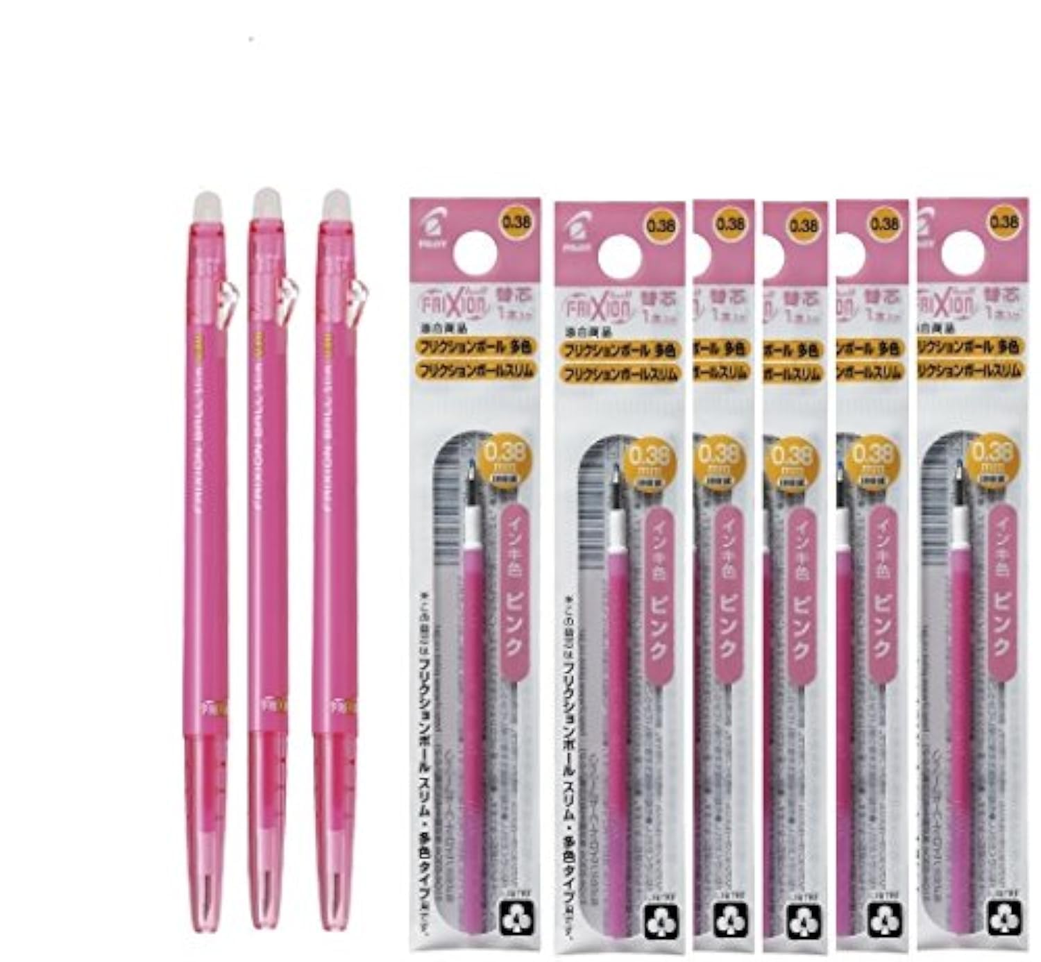 Pilot Frixion Ball Slim 038 выдвижная стираемая гелевая ручка с очень тонкими розовыми чернилами, 3 ручки, 6 стержней, набор 0,38 мм и
Pilot Frixion Ball Slim 038 выдвижная стираемая гелевая ручка с очень тонкими розовыми чернилами, 3 ручки, 6 стержней, набор 0,38 мм и
