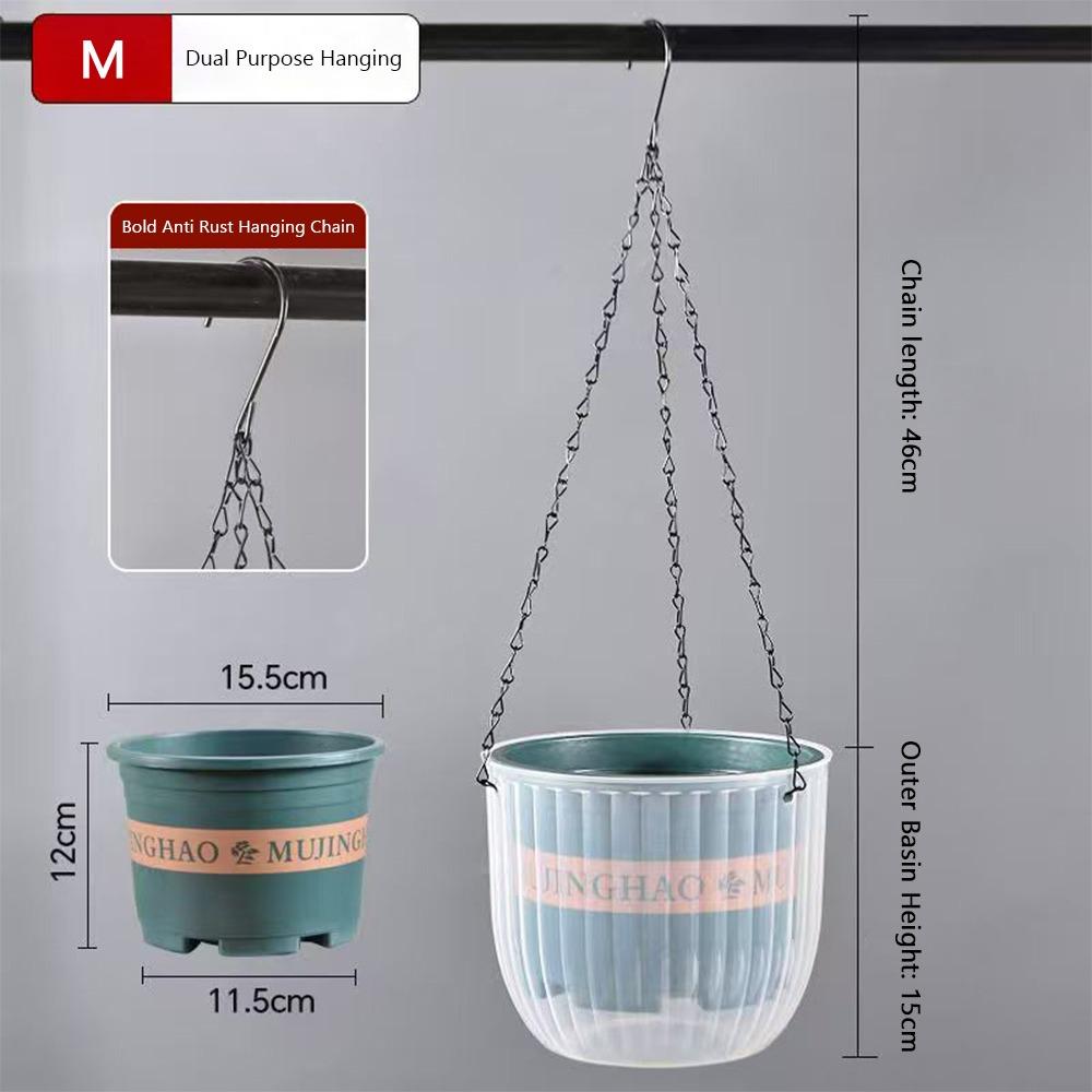 Transparent Hydroponics Plant Hanger Basket with Chain Chains Flowerpot Home Decoration Green-M
Transparent Hydroponics Plant Hanger Basket with Chain Chains Flowerpot Home Decoration Green-M