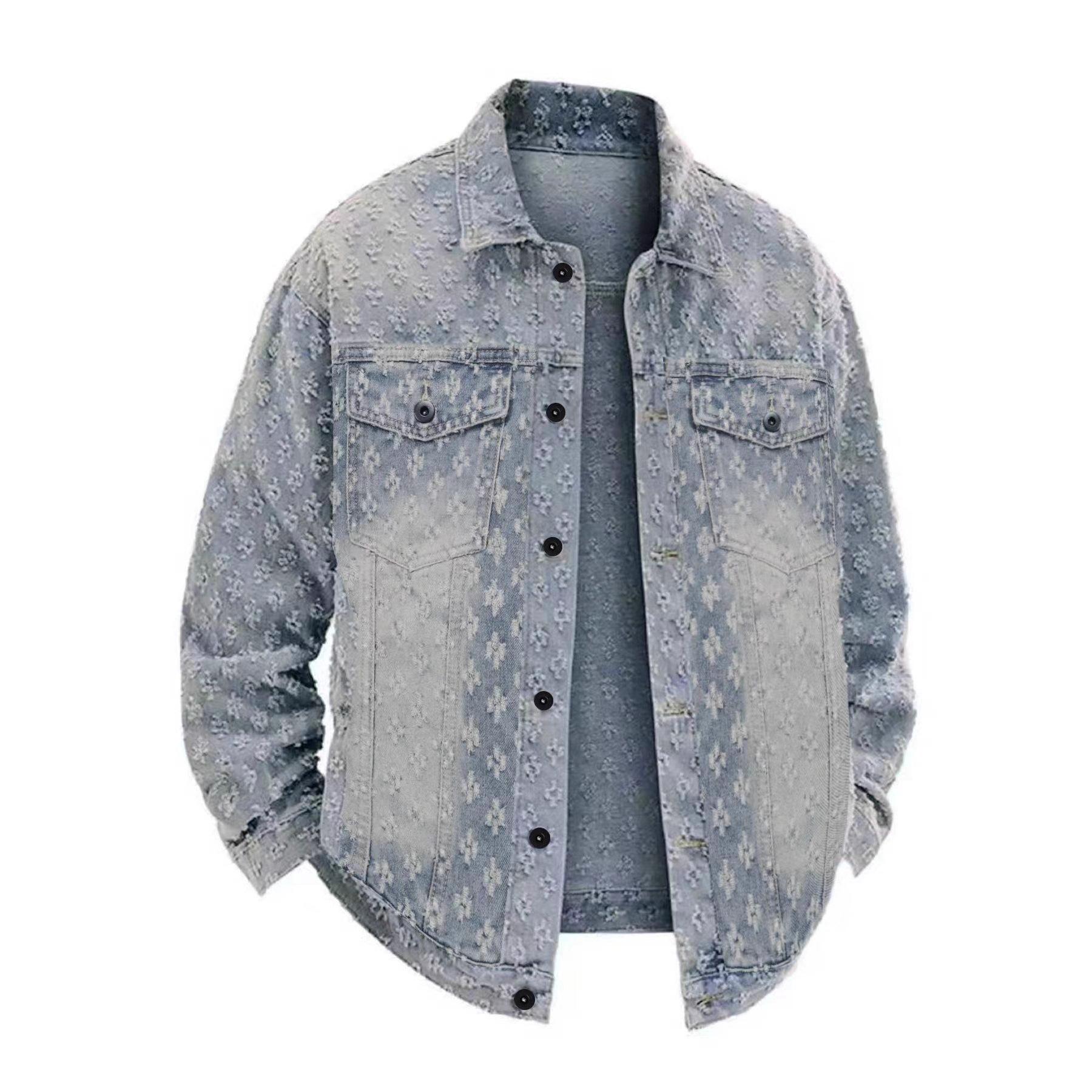 Hook denim jacket men s light luxury high-end American jacket men s autumn denim jacket men s XXL
Hook denim jacket men s light luxury high-end American jacket men s autumn denim jacket men s XXL