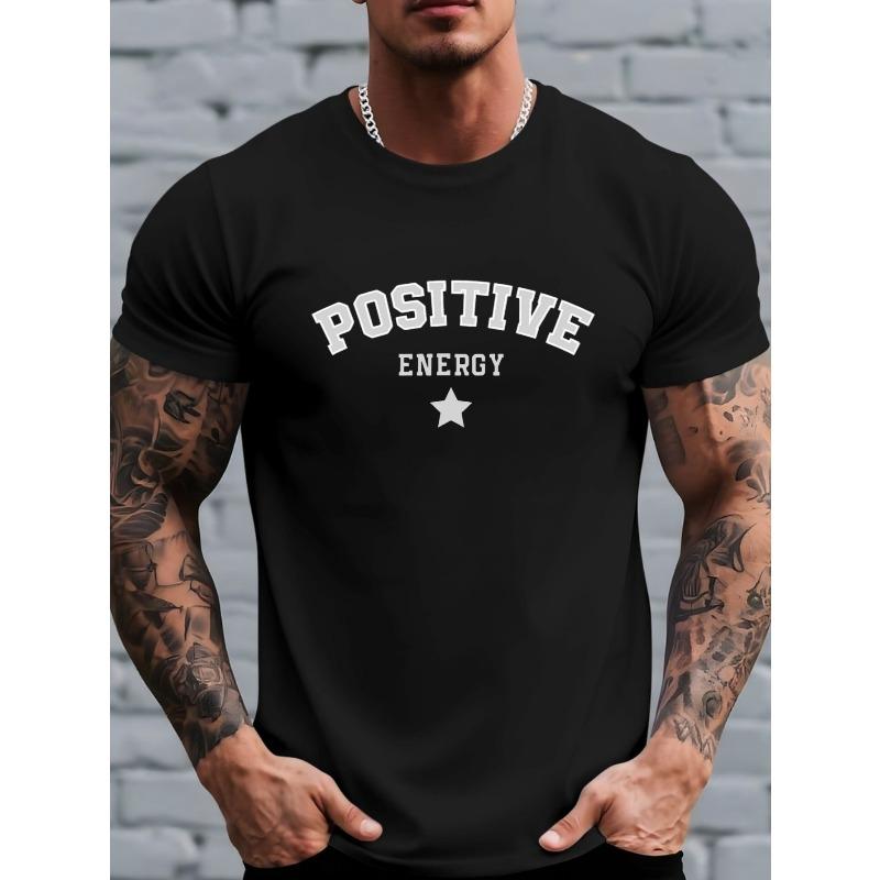 European Size POSITIVE ENERGY Men s & Women s T-Shirt - American College Style Short Sleeve Crew Neck Tee with Letter Print, Breathable Casual Top 4XL чорний
European Size POSITIVE ENERGY Men s & Women s T-Shirt - American College Style Short Sleeve Crew Neck Tee with Letter Print, Breathable Casual Top 4XL чорний