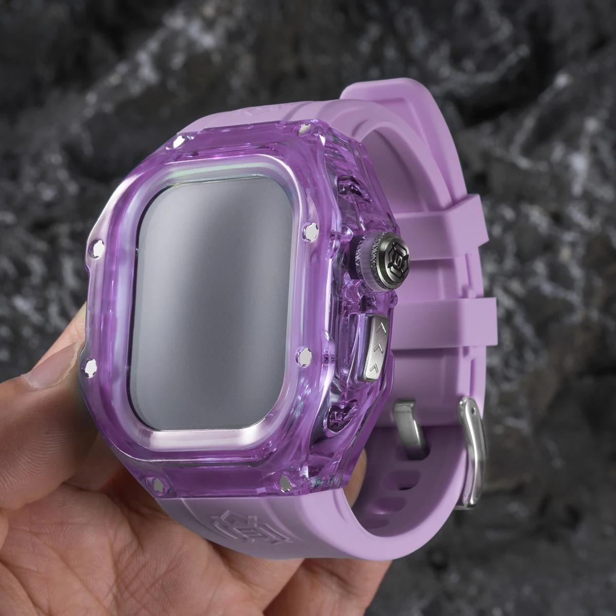Розкішний прозорий чохол для ремінця Apple Watch Ultra 2 49 мм, комплект для модифікації, силіконовий ремінець для IWatch Ultra 49 мм, гумовий браслет For Ultra 49mm
Розкішний прозорий чохол для ремінця Apple Watch Ultra 2 49 мм, комплект для модифікації, силіконовий ремінець для IWatch Ultra 49 мм, гумовий браслет For Ultra 49mm
