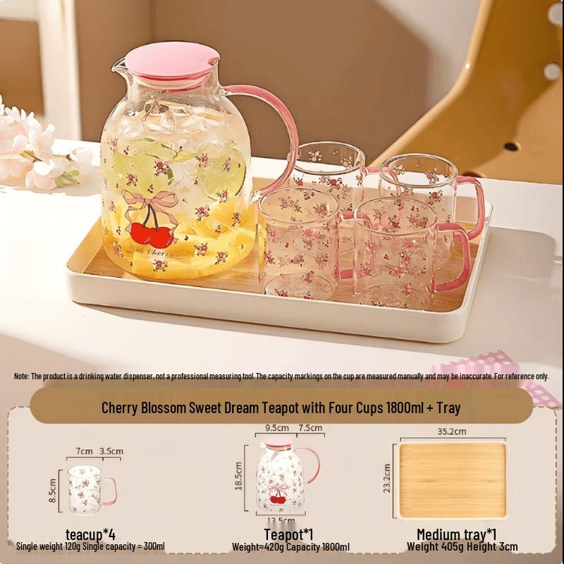 Mu Baisen High Borosilicate Glass Cold Water Pitcher Set
Mu Baisen High Borosilicate Glass Cold Water Pitcher Set