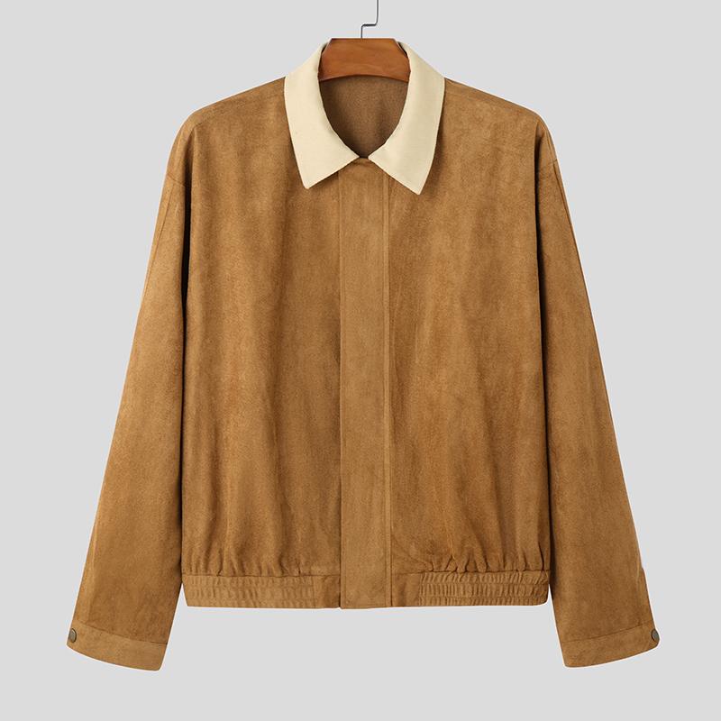 INCERUN Men Stitching Long Sleeve Zipper Up Suede Jackets Motorcycle Style Coats M хакі
INCERUN Men Stitching Long Sleeve Zipper Up Suede Jackets Motorcycle Style Coats M хакі