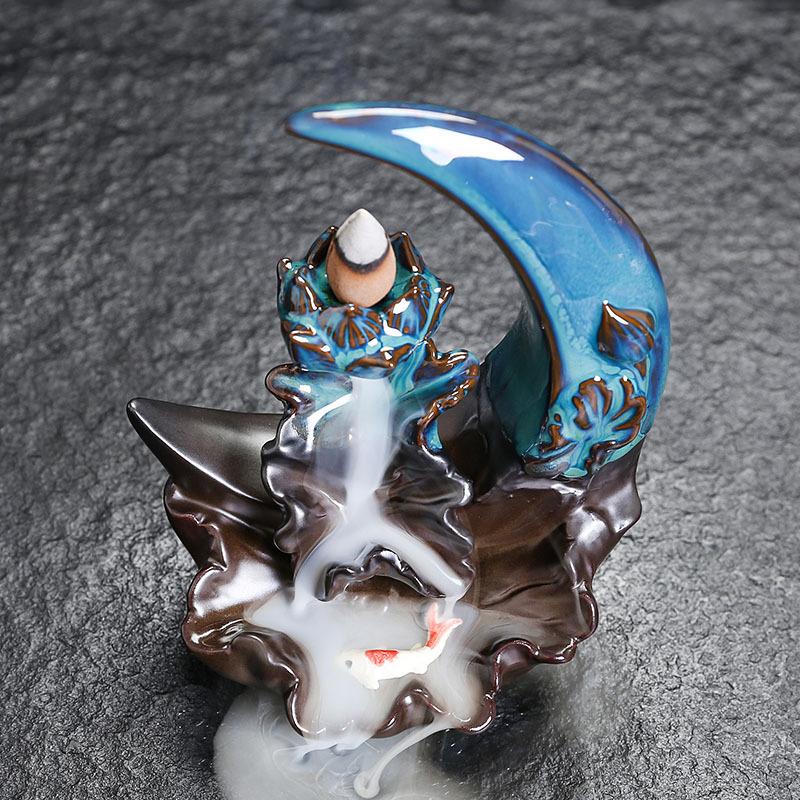 Ramadan Creative Ceramic Incense Burner with Backflow Waterfall Design for Home Decor, Moon and Lotus Pattern (Without Incense)
Ramadan Creative Ceramic Incense Burner with Backflow Waterfall Design for Home Decor, Moon and Lotus Pattern (Without Incense)
