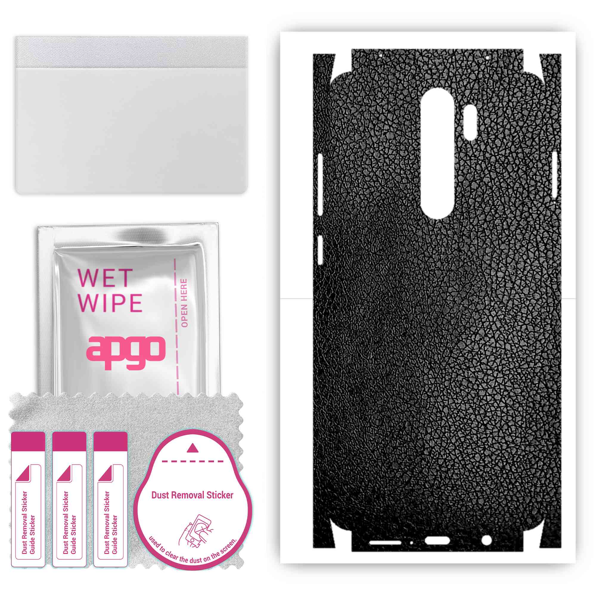 Apgo Protective Skin Sticker for the back+sides compatible with Xiaomi Redmi Note 8 Pro, Full Wrap Film, Foil, Vinyl - Pattern Black Leather
Apgo Protective Skin Sticker for the back+sides compatible with Xiaomi Redmi Note 8 Pro, Full Wrap Film, Foil, Vinyl - Pattern Black Leather