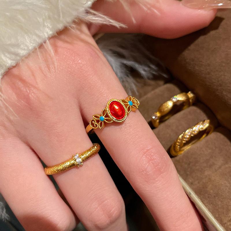 24 drop oil opening ring retro light luxury exquisite index finger ring temperament niche high-end jewelry
24 drop oil opening ring retro light luxury exquisite index finger ring temperament niche high-end jewelry