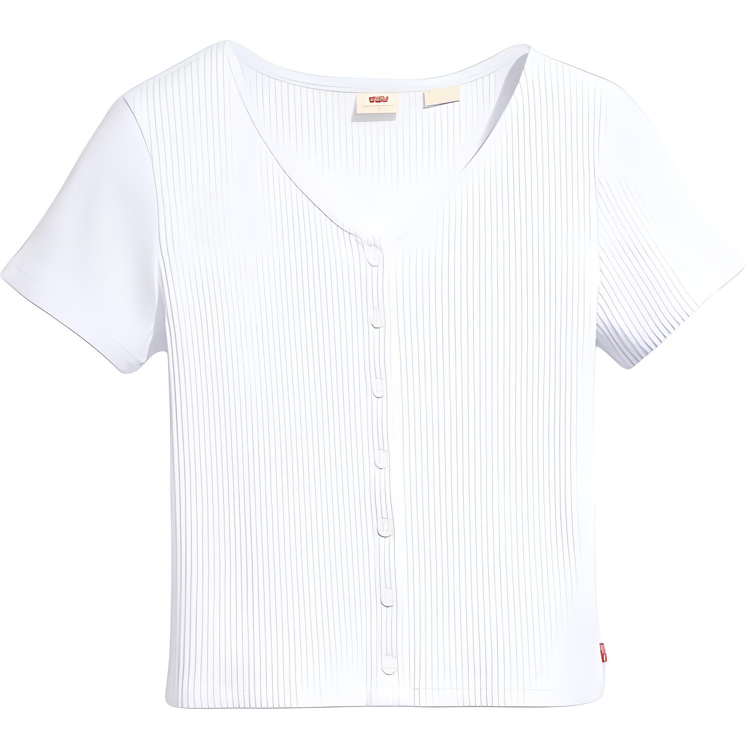 Женская футболка с V-образным вырезом и короткими рукавами Levis Slim Fit однотонная белая A7182-0000 XS
Женская футболка с V-образным вырезом и короткими рукавами Levis Slim Fit однотонная белая A7182-0000 XS