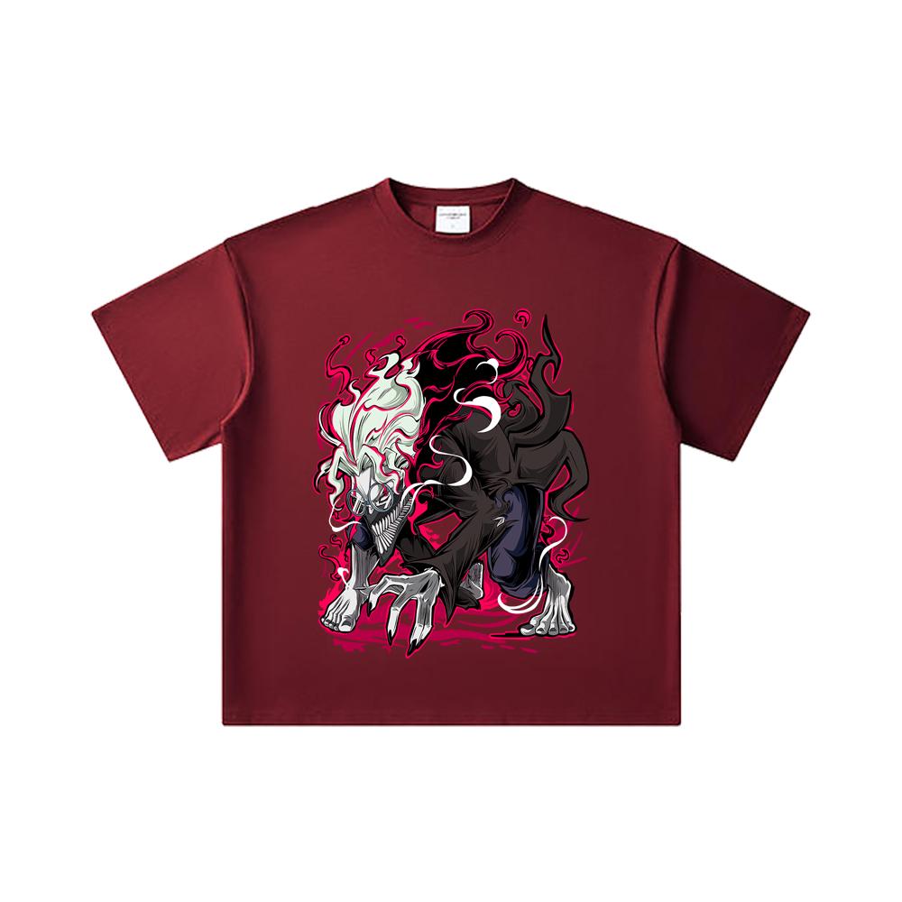 260 GSM Double Yarn 32 Count 100% Cotton Dandadan V39 Okarun Print Unisex Heavy Cotton T Shirt 2XL вина червоного кольору
260 GSM Double Yarn 32 Count 100% Cotton Dandadan V39 Okarun Print Unisex Heavy Cotton T Shirt 2XL вина червоного кольору