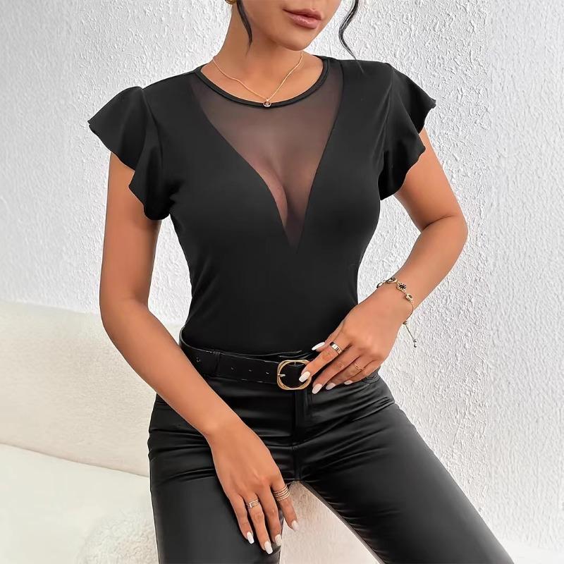 Женская футболка большого размера с V-образным вырезом, высокой эластичности, однотонная, пэчворк, рукава-рюши, наряд для концерта, рейва, фестиваля XL чёрный
Женская футболка большого размера с V-образным вырезом, высокой эластичности, однотонная, пэчворк, рукава-рюши, наряд для концерта, рейва, фестиваля XL чёрный