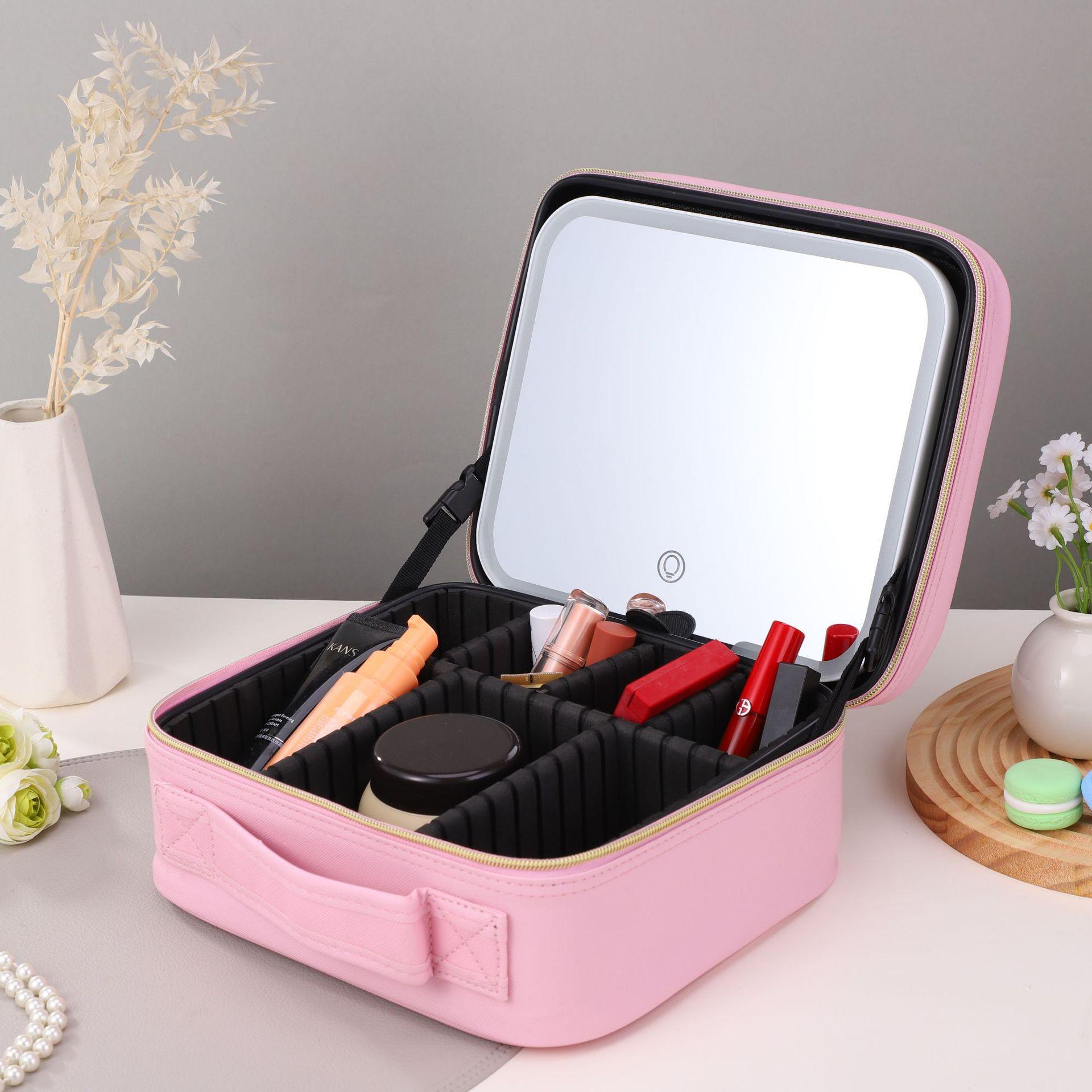 Large Capacity Travel LED Makeup Mirror & Cosmetic Bag
Large Capacity Travel LED Makeup Mirror & Cosmetic Bag